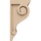 Ekena Millwork 6"W x 6"D x 12"H Wide Scroll Rough Cedar Woodgrain TimberThane Corbel, Primed Tan CORUR06X06X12SCRRCPR - alternate 5